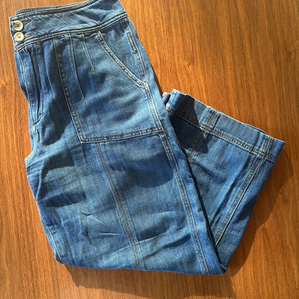Pilcro by Anthropologie Wide Leg Cropped Jeans- size 30 - Picture 5 of 9